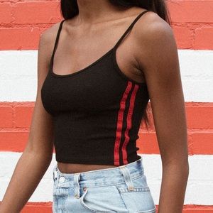 Brandy Melville Black/Red Skylar Tank